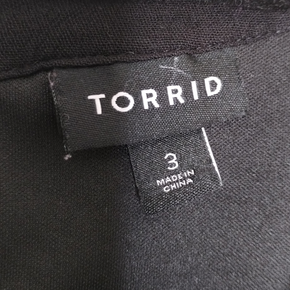 TORRID Black Babydoll Gauze With Lace Halter Top Plus Size 3X - Picture 5 of 7